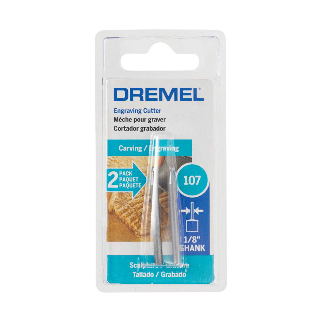 Dremel 2pk 2.4mm Engraving Bit 107, , scanz_hi-res