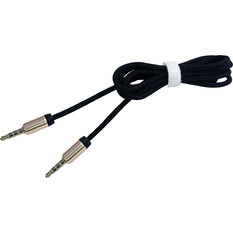 SCA Auxiliary Cable Braided - Black, 3.5mm to 3.5mm, , scanz_hi-res