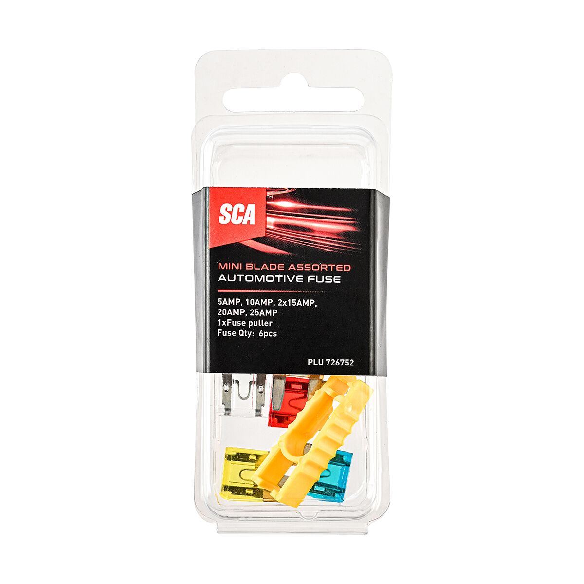 SCA Automotive Fuses - Mini Blade Assorted, 6 Pack, , scanz_hi-res