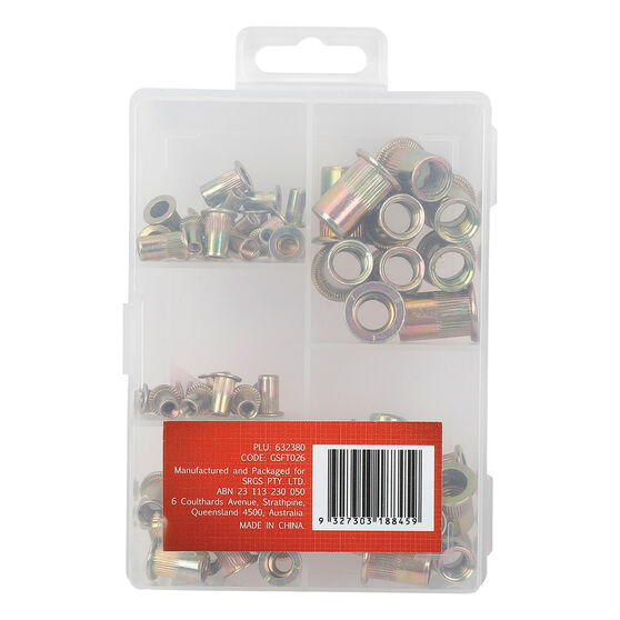 Tool Pro Rivet ToolPRO Rivet Nut Insert Assortment 60 Piece | Supercheap Auto New Zealand