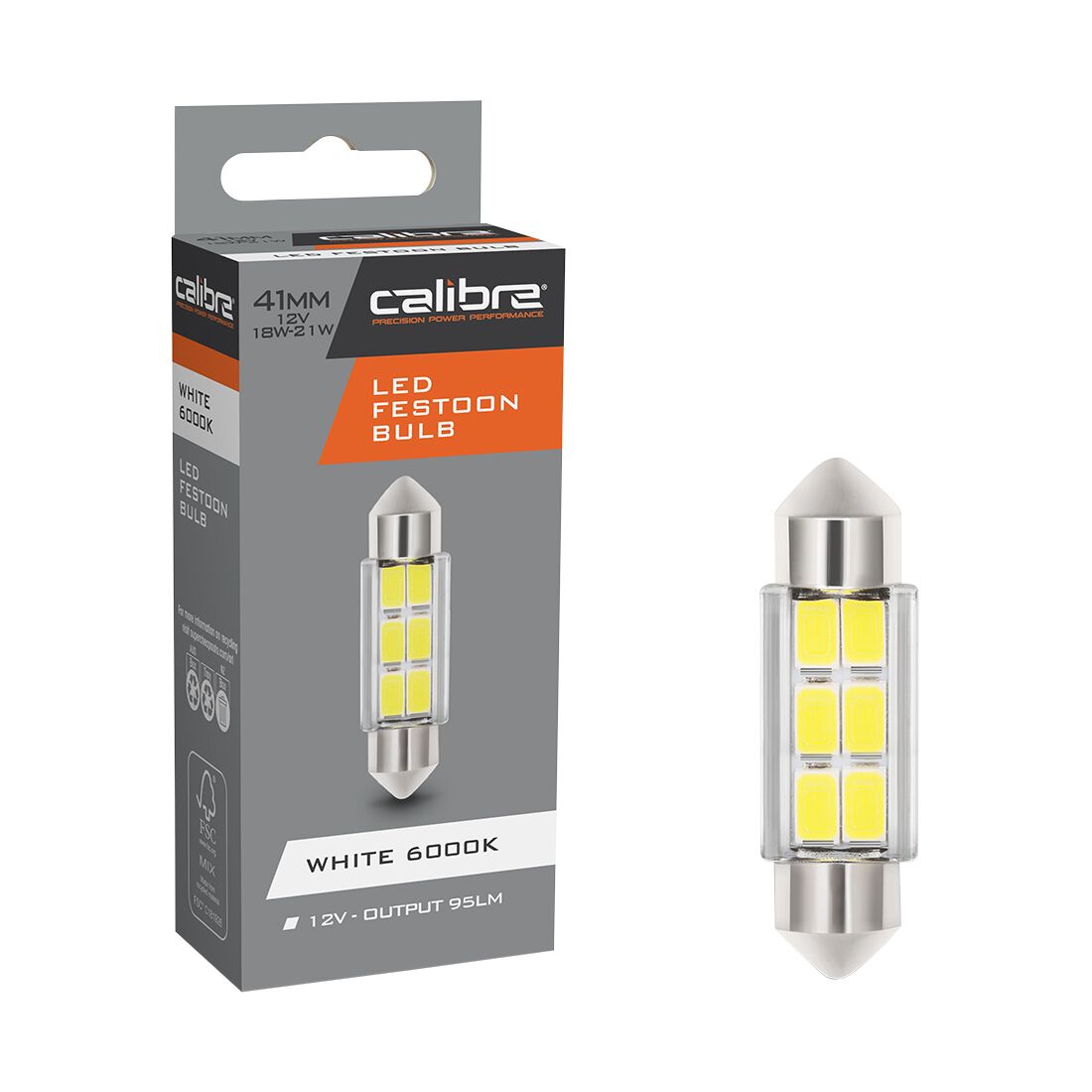 Calibre Automotive Globes - LED Festoon 12V, 18-21W, 41mm, , scanz_hi-res