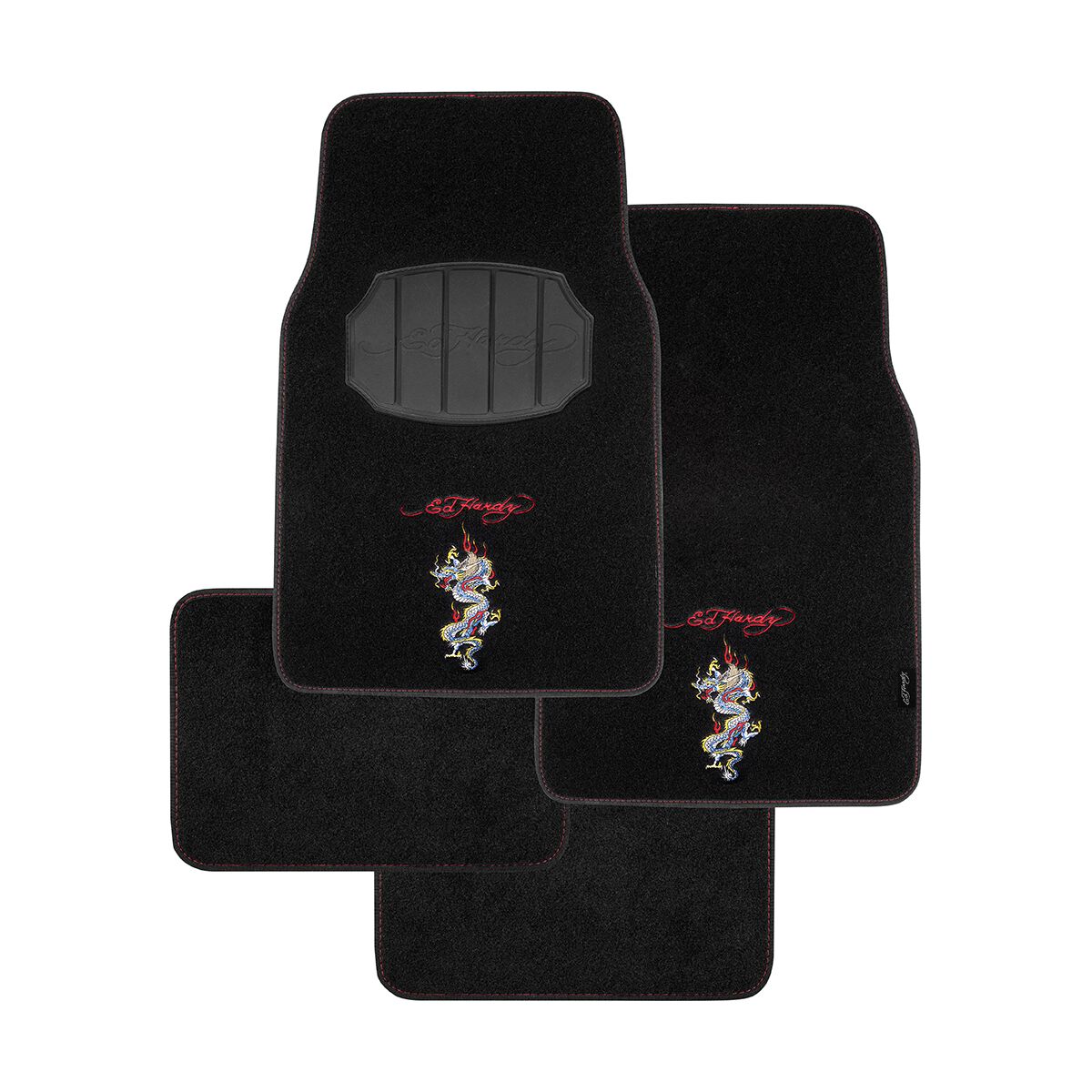 Ed Hardy Floor Mats Dragon Carpet 4 Pack, , scanz_hi-res