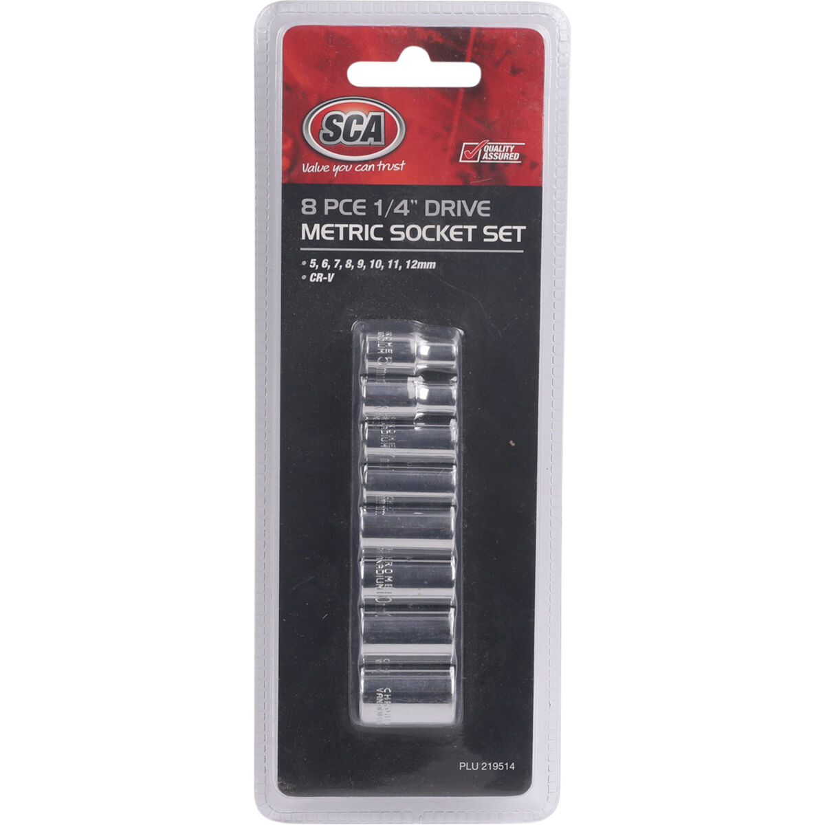 SCA Socket Set 1/4" Drive Metric 8 Piece, , scanz_hi-res
