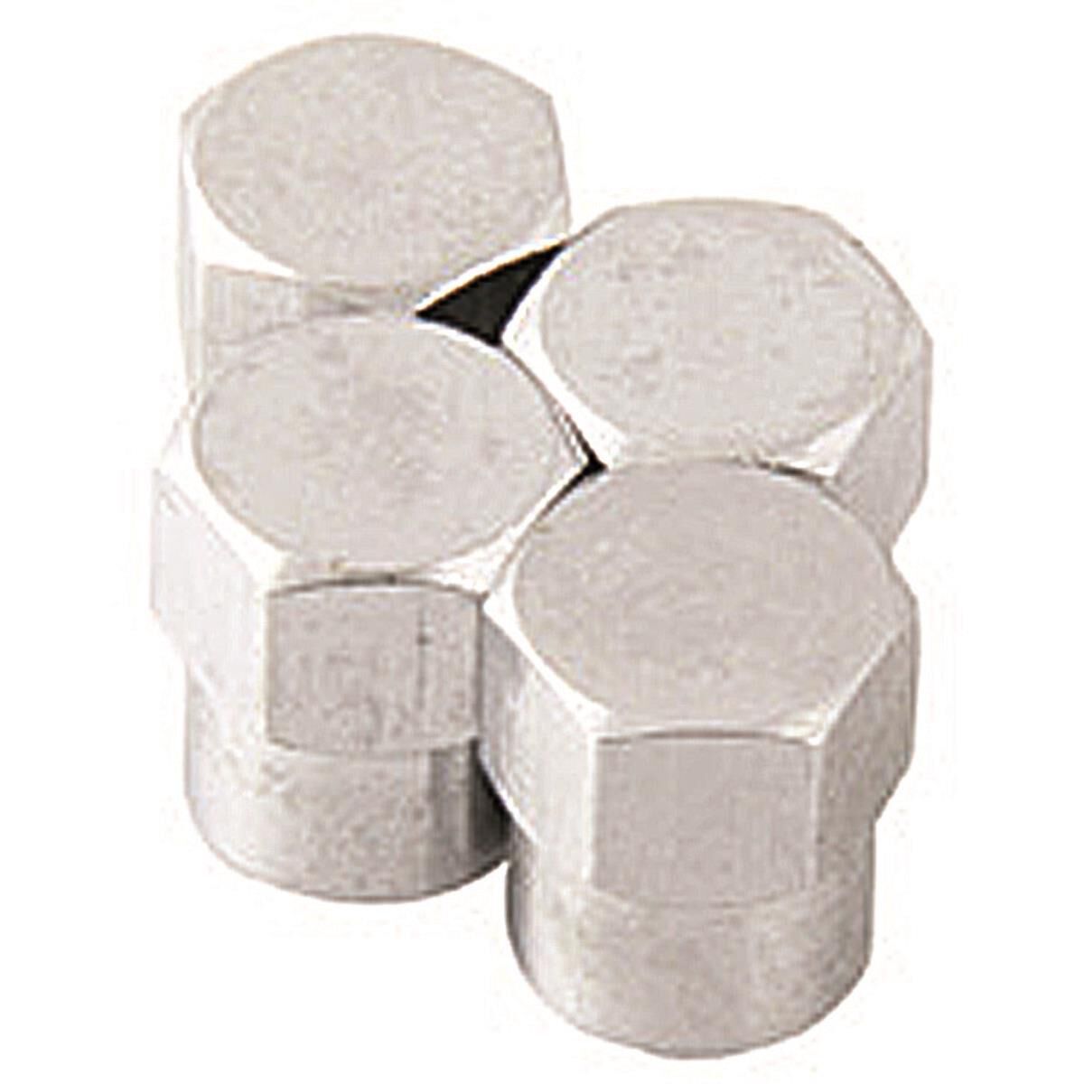 SCA Valve Caps - Chrome Hex, 4 Piece, , scanz_hi-res