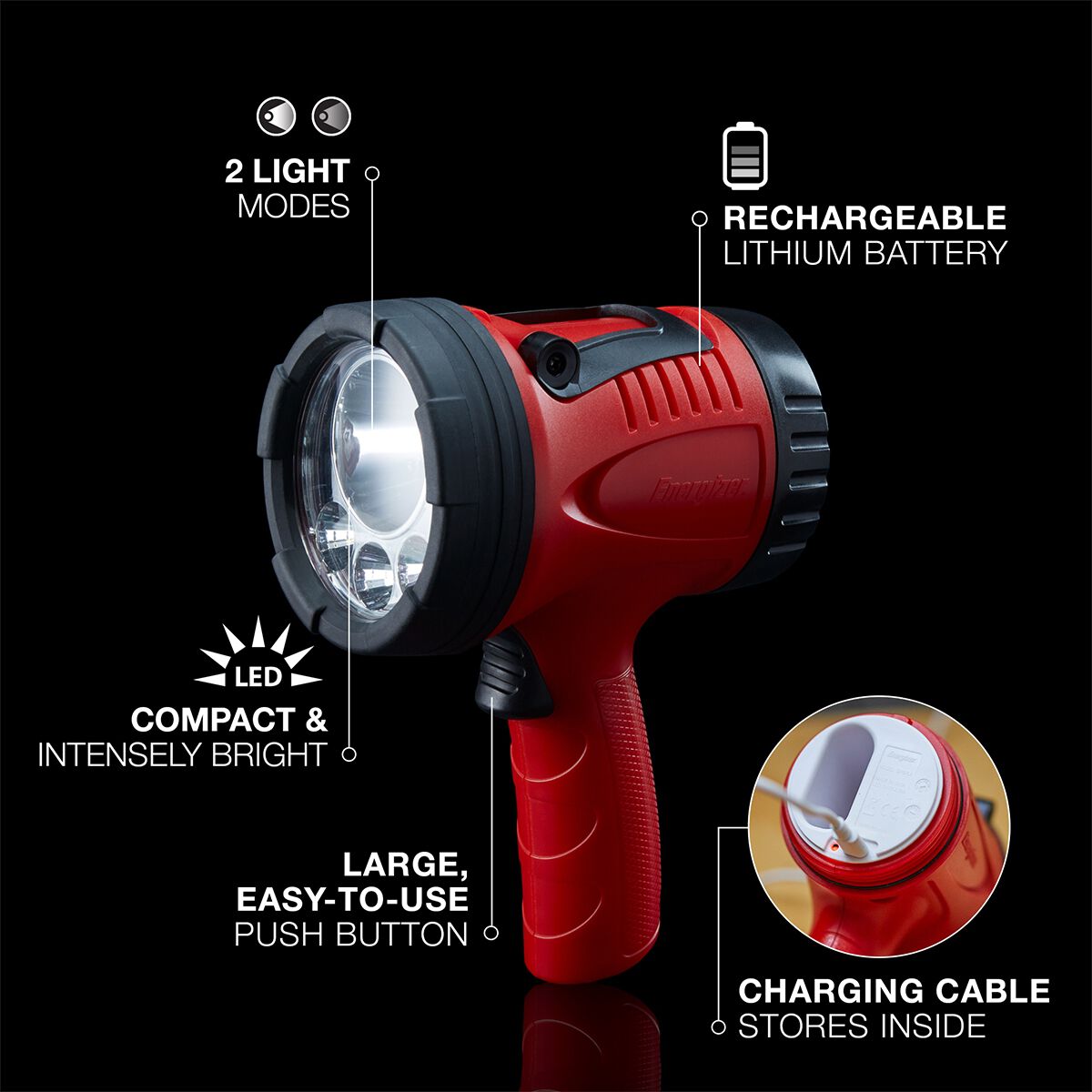 Energiser Rechargeable LED Spotlight 600L, , scanz_hi-res