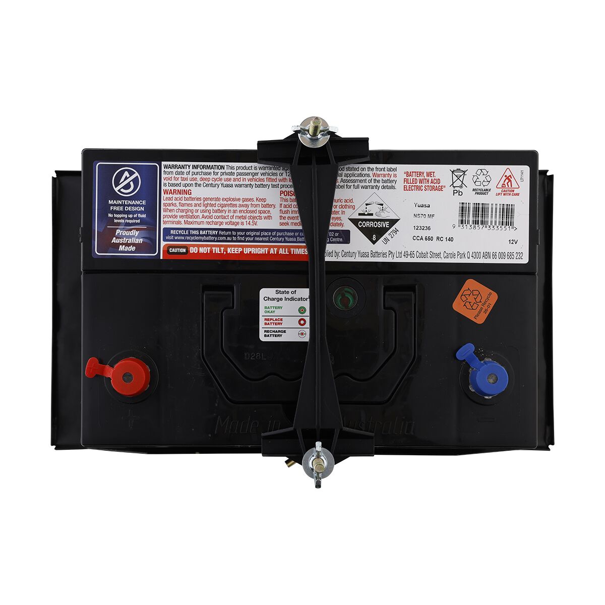 SCA Battery Hold Downs 175mm Clamp, , scanz_hi-res