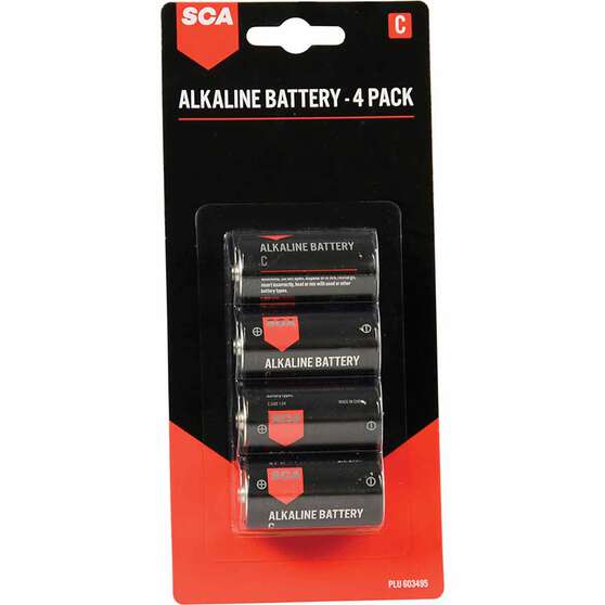 SCA Alkaline C Batteries 4 Pack, , scanz_hi-res