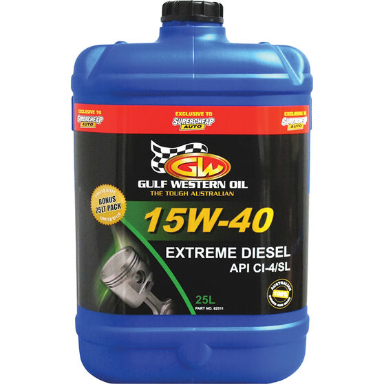 Gulf Western Extreme Diesel Engine Oil - 15W-40 25 Litre, , scanz_hi-res