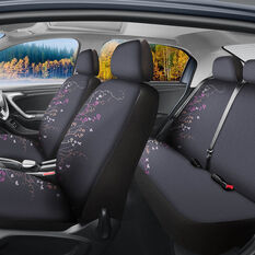 SCA Blossom Seat Cover Pack Purple/Orange Adjustable Headrests Airbag Compatible 30&06H SAB, , scanz_hi-res