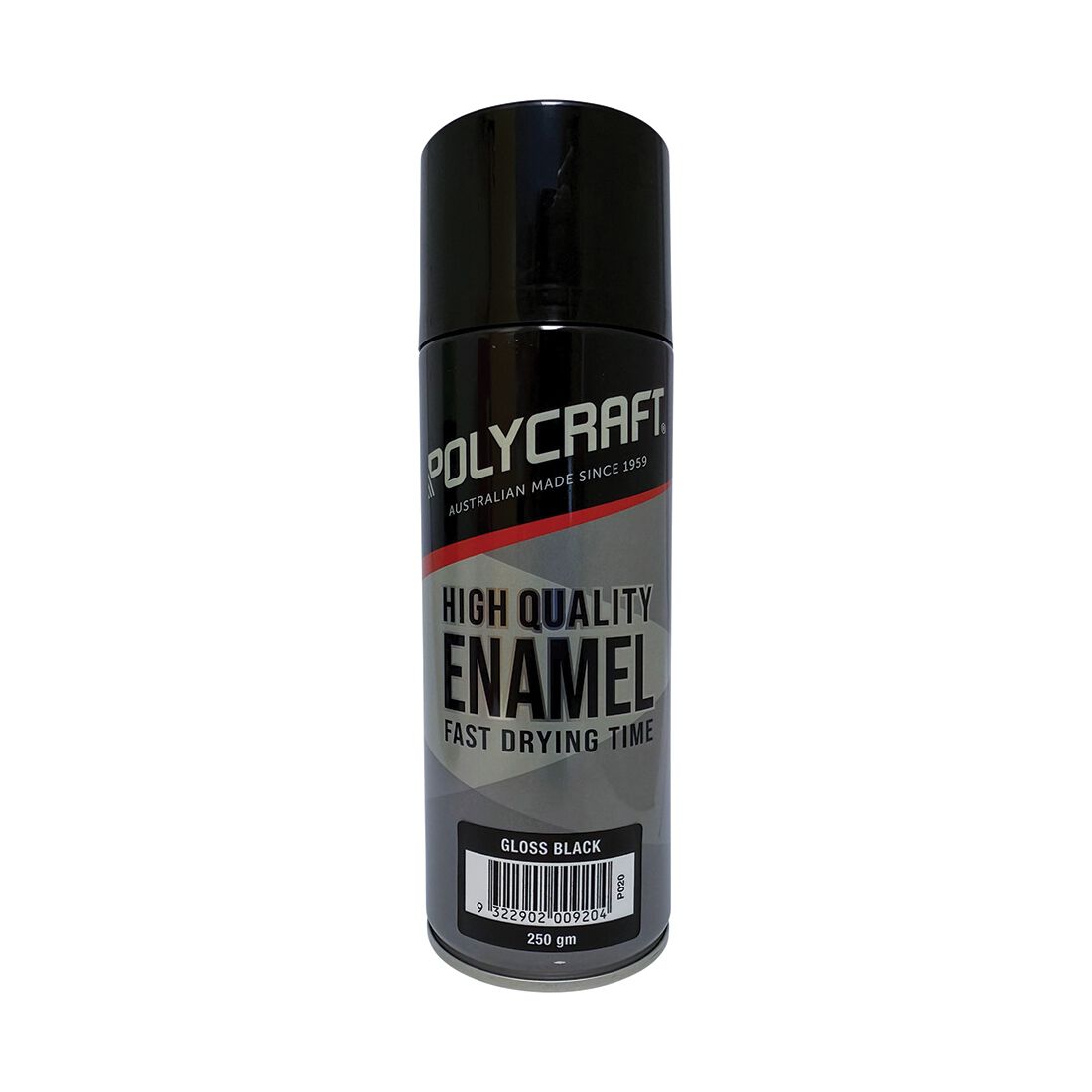 Polycraft High Quality Enamel Spray Paint - Gloss Black, , scanz_hi-res