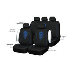 SCA Dragon Seat Cover Pack Blue Adjustable Headrests Airbag Compatible 30&06H SAB, , scanz_hi-res