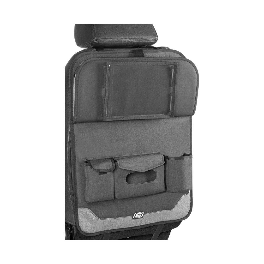 Skechers Kids Back Seat Organiser with Tray Grey, , scanz_hi-res
