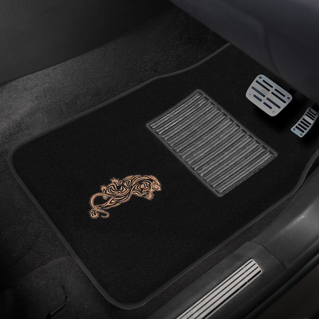 SCA Tiger Carpet Floor Mats Bronze/Black, , scanz_hi-res