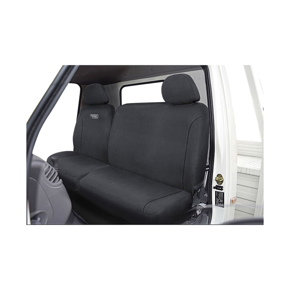 Ridge Ryder Canvas Ute Seat Covers Charcoal/Black Piping Adjustable