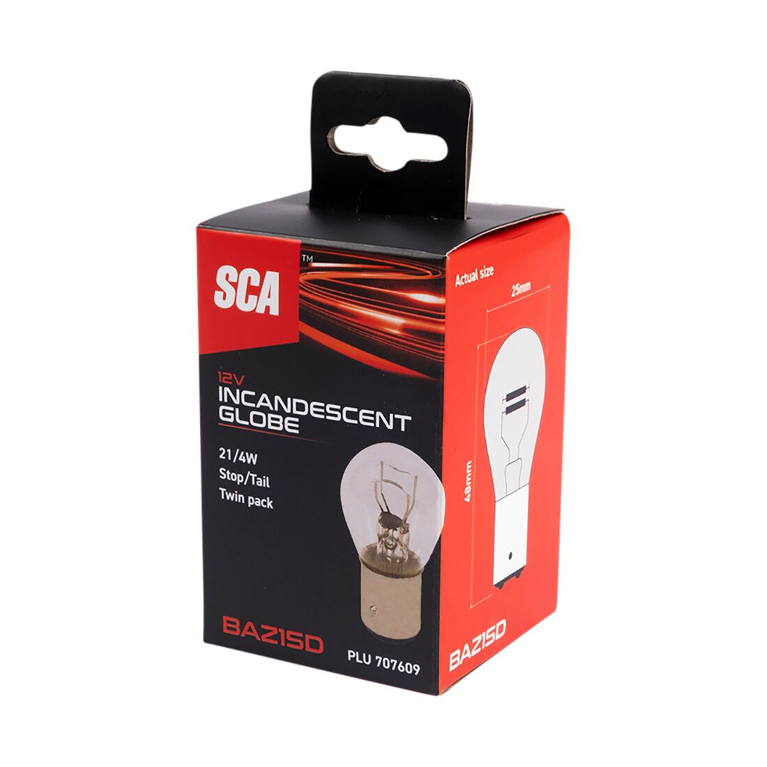 SCA Incandescent Globe - P21 12V 21/4W - 2 Pack, , scanz_hi-res