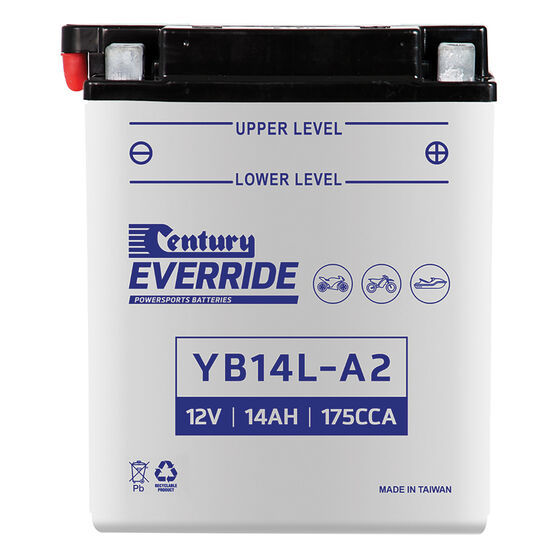 Century Powersports Battery YB14L-A2, , scanz_hi-res