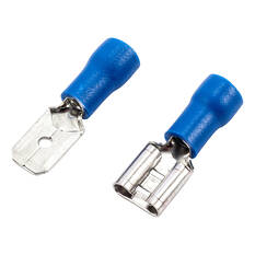 SCA Electrical Terminals - Male & Female Blade, 6.3mm Blue, 30 Pack, , scanz_hi-res