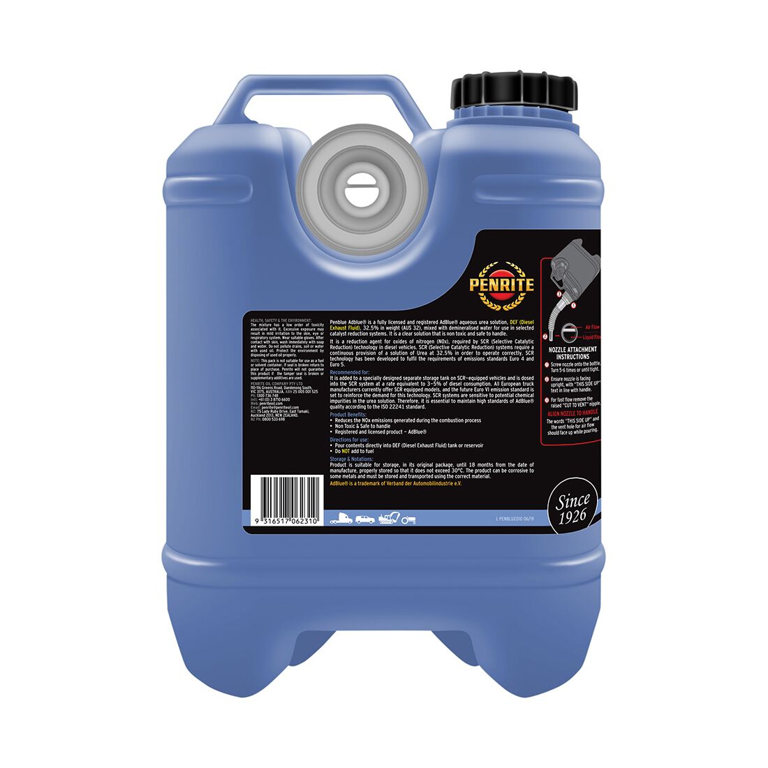 Penrite AdBlue Diesel Exhaust Fluid - 10 Litre, , scanz_hi-res