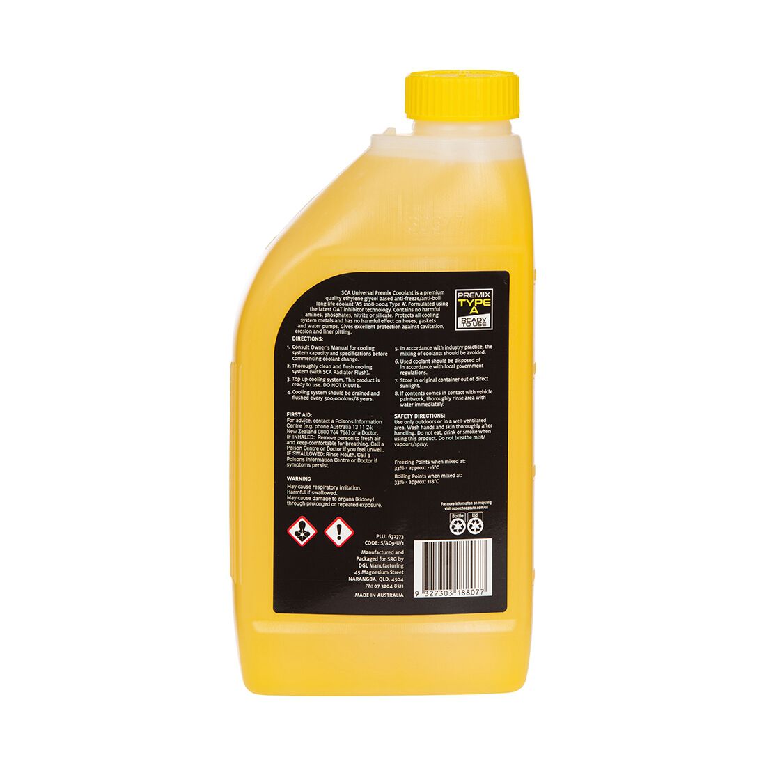 SCA Yellow Universal Top Up Coolant - 1 Litre, , scanz_hi-res