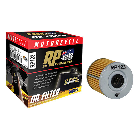 Race Performance Motorcycle Oil Filter RP123, , scanz_hi-res
