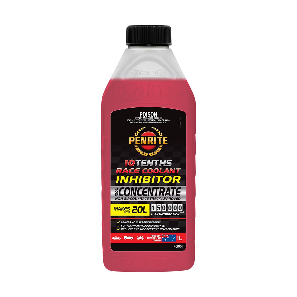 Penrite 10Tenths Race Inhibitor Concentrate Coolant - 1L, , scanz_hi-res