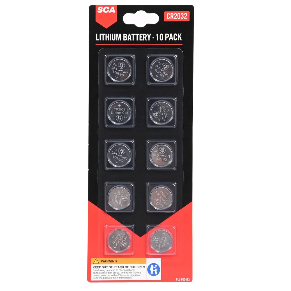 Lithium Coin Battery CR2032 10 Pack Supercheap Auto New Zealand