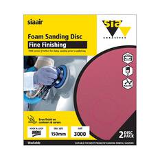 SIA Abrasives 150mm Foam Sanding Disc, 7940 Series, No Hole, 2000 Grit, 2 Pack, , scanz_hi-res