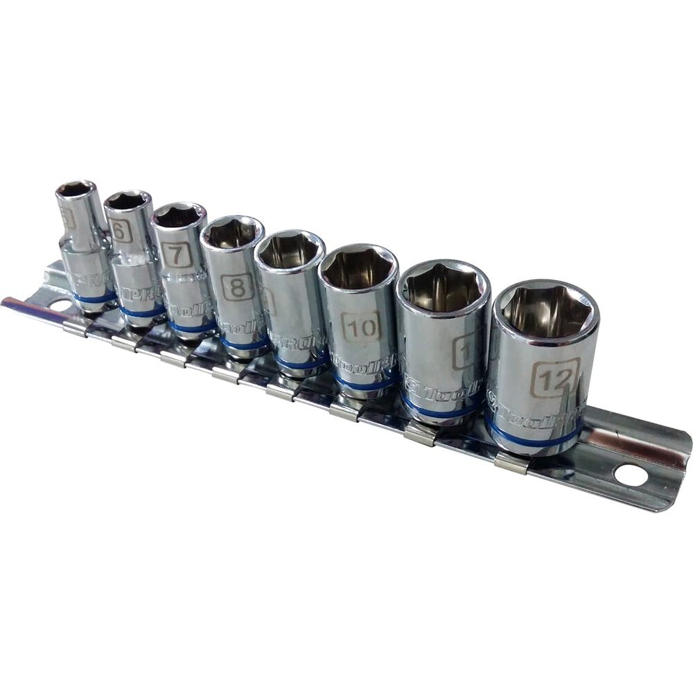 ToolPRO Socket Rail Set 1/4" Drive Metric 8 Piece Supercheap Auto New Zealand
