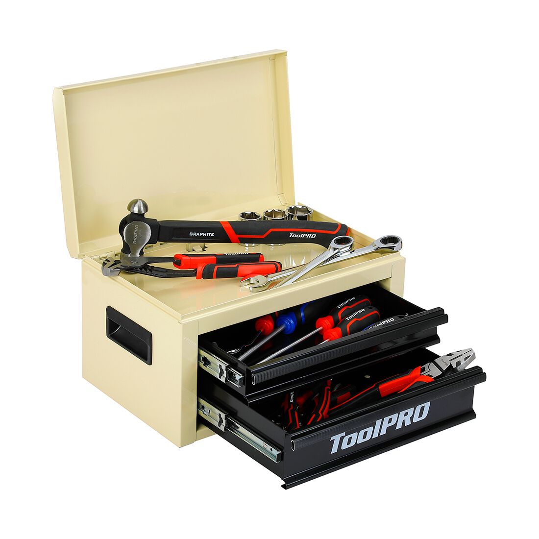 ToolPRO 15" Heavy Duty Mini Tool Chest Beige, , scanz_hi-res