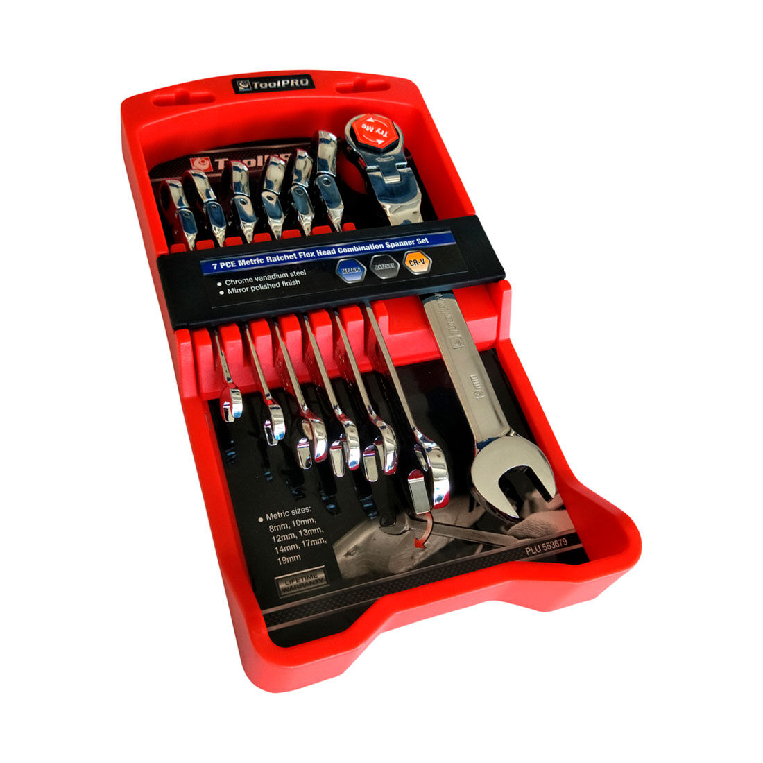 Flex ratchet top spanner set