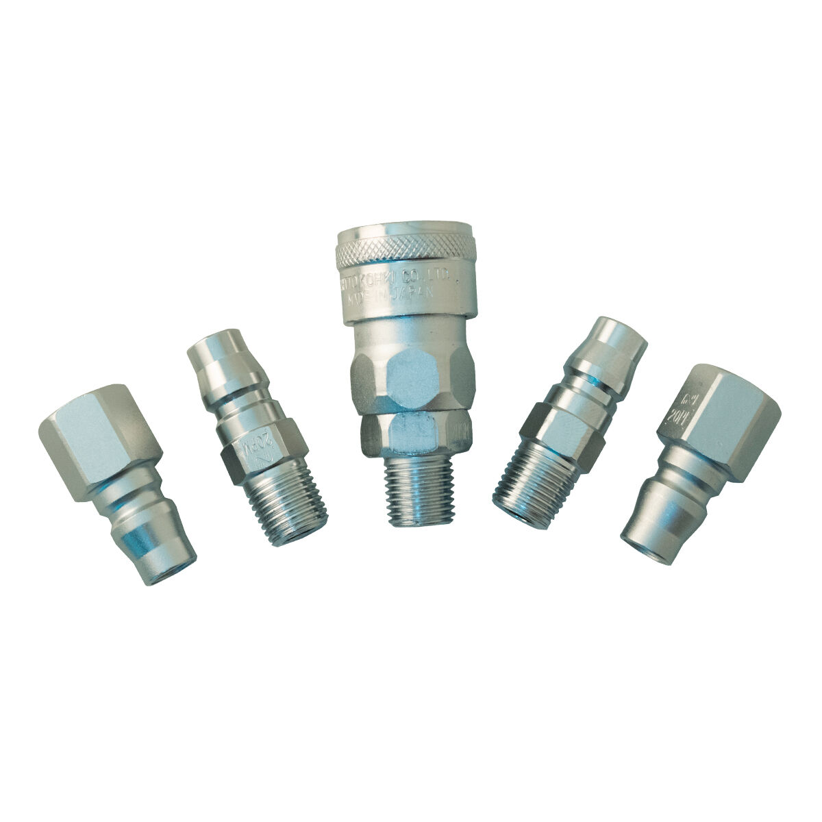 Powerfit AIR TOOL FITTING Male Thread,Nitto Style Swivel Coupler-1/4 Or 3/8 Inch 