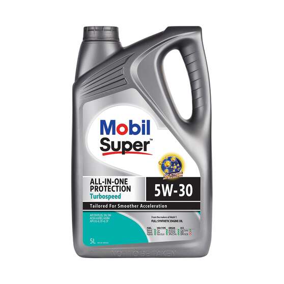 Mobil Super All-In-One Protection Turbospeed Engine Oil 5W-30 5 Litre, , scanz_hi-res