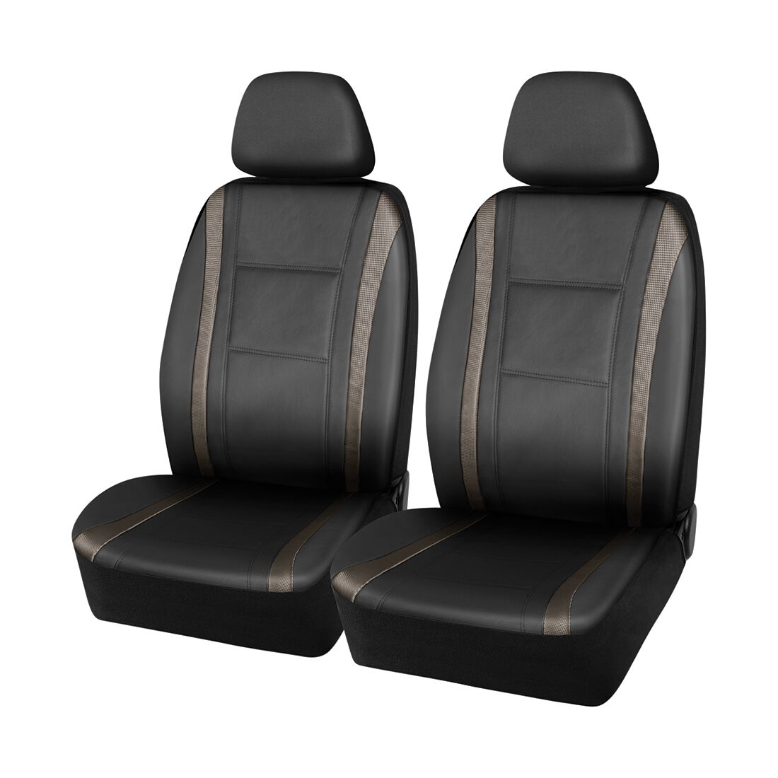 SCA Seat Cover Sports Black Metallic Leather Look, Adjustable Headrests, Airbag Compatible, Size 30A, , scanz_hi-res
