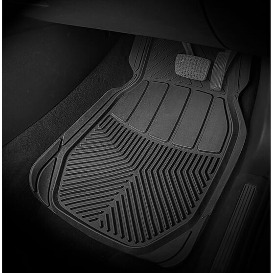 SCA All Season rubber Car Floor Mats Black Set of 4 Supercheap Auto