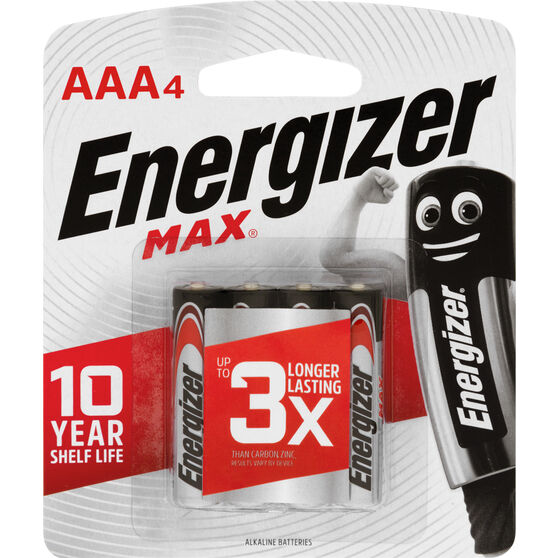 Energizer AAA Max Batteries 4 Pack, , scanz_hi-res