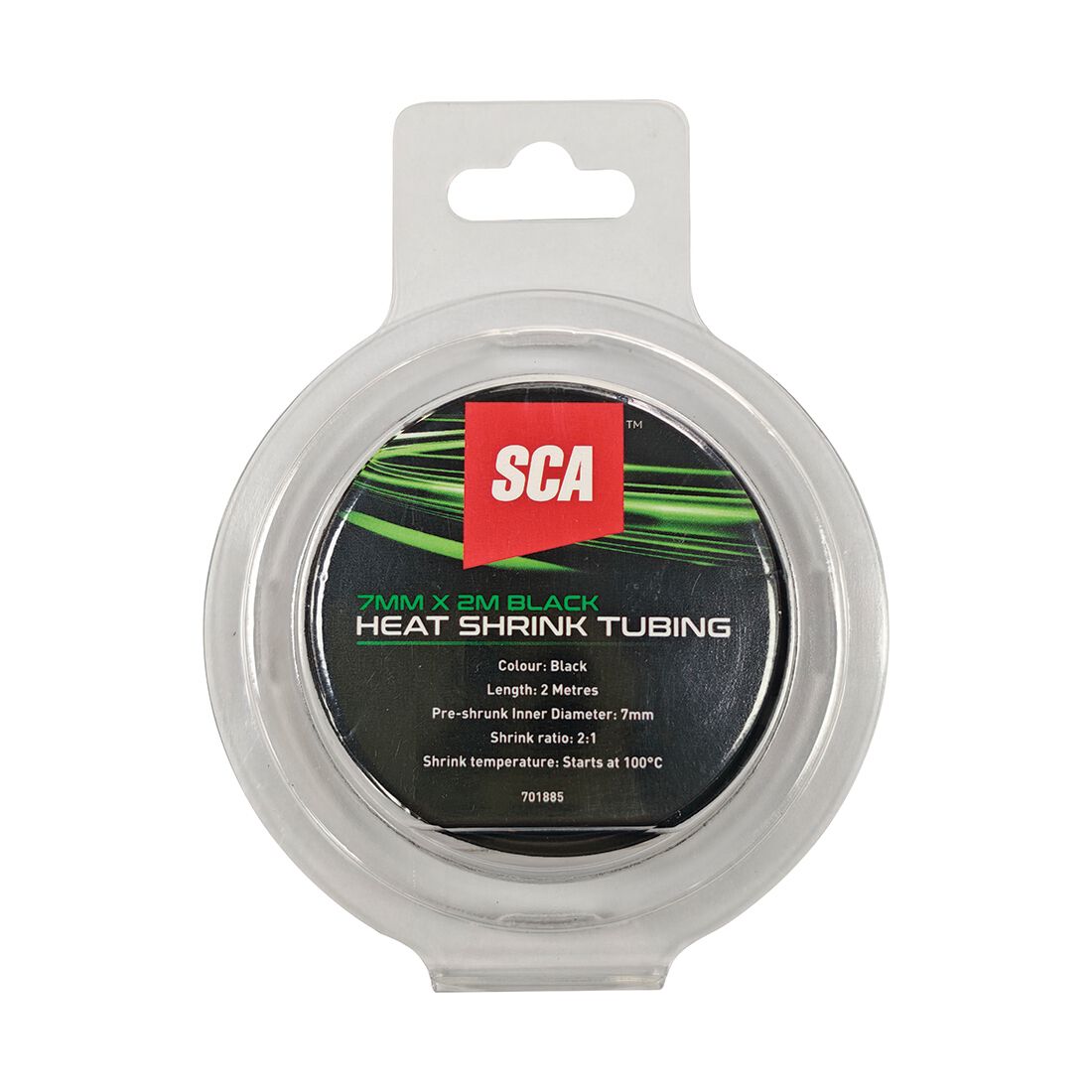 SCA Heat Shrink Tubing 7mm x 2m - Black, , scanz_hi-res