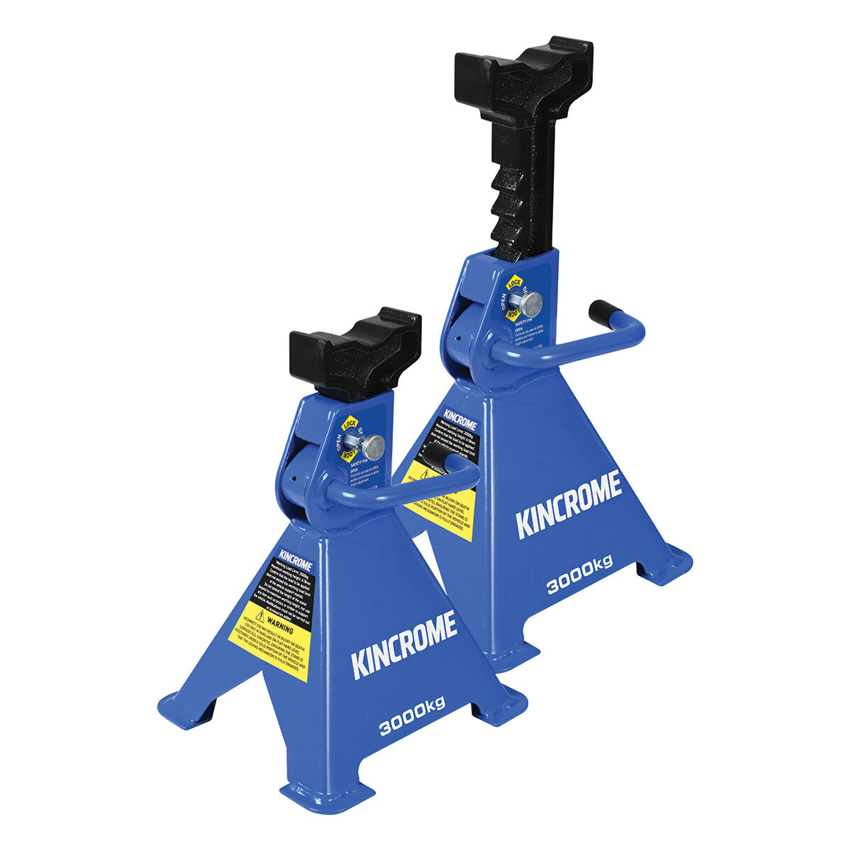 Kincrome Ratchet Car Stands w/Pin 3000kg, , scanz_hi-res