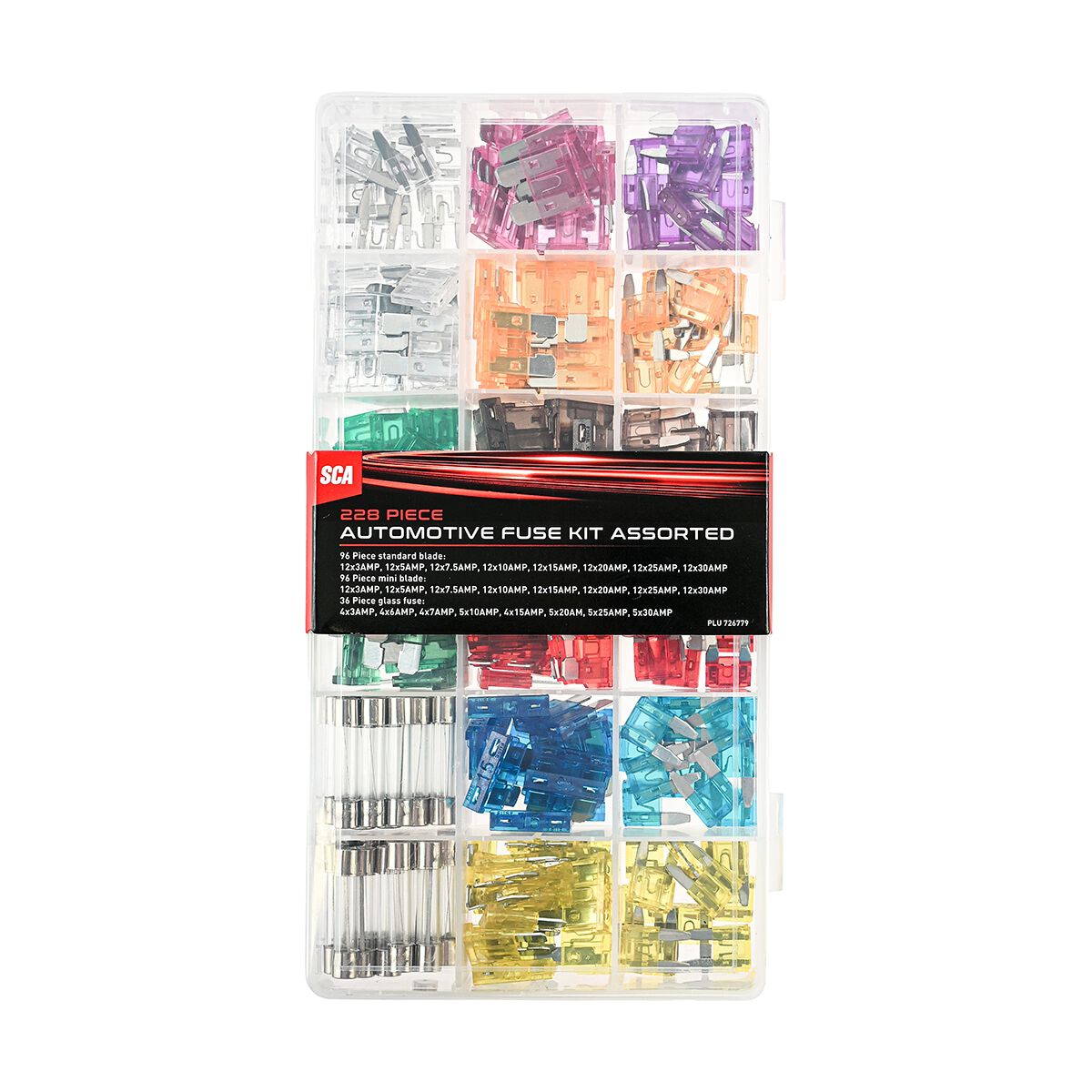 SCA Automotive Fuse Kit - Assorted - 228 Piece, , scanz_hi-res