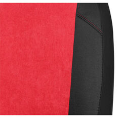 SCA Cord Seat Covers Red/Black Adjustable Headrests Airbag Compatible, , scanz_hi-res