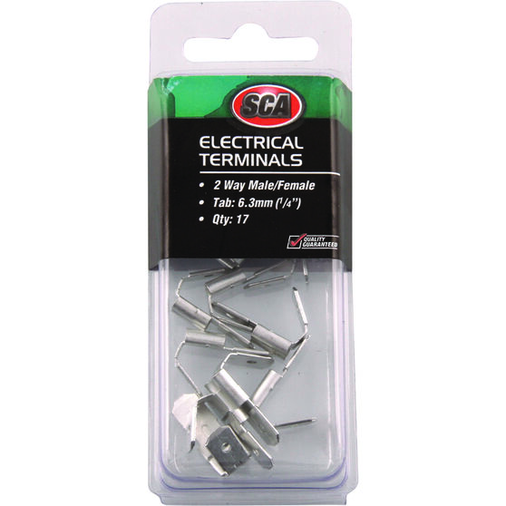 SCA Electrical Terminals - 2 Way Male / Female, 17 Pack, , scanz_hi-res
