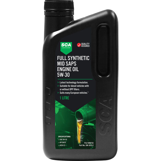 SCA Full Synthetic Engine Oil C3 5W-30 1 Litre, , scanz_hi-res