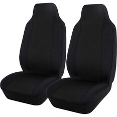 SCA Jacquard Seat Covers - Black Built-in Headrests Airbag Compatible, , scanz_hi-res
