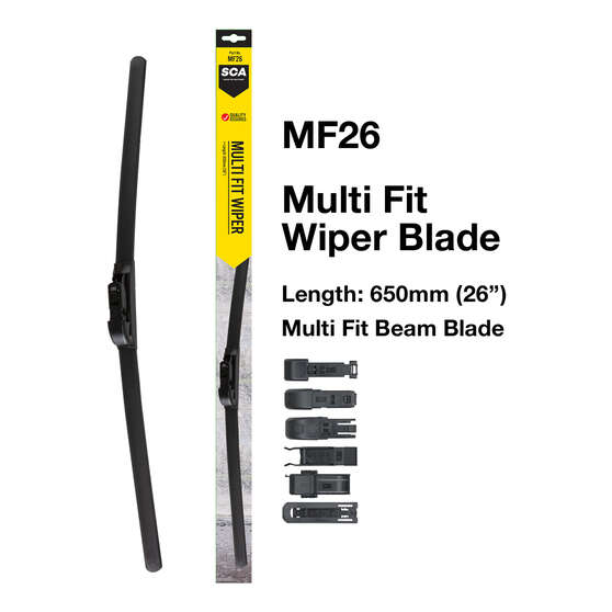 SCA Multi-Fit Wiper Blade 650mm (26") Single - MF26, , scanz_hi-res