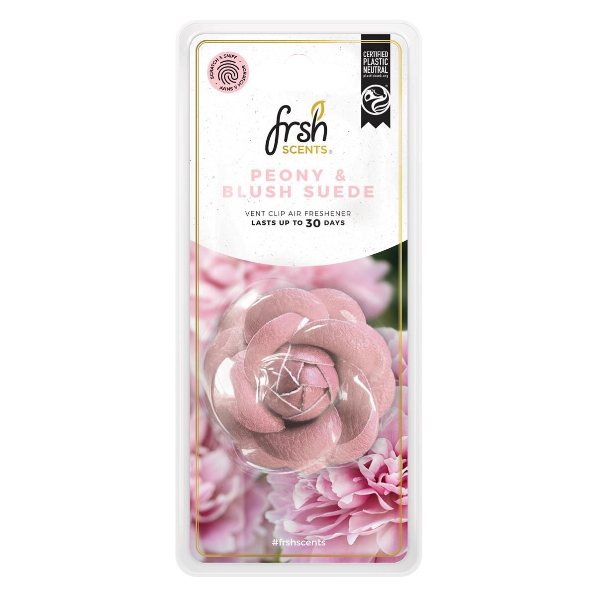 Frsh Scents 3D Air Freshener Peony Suede, , scanz_hi-res