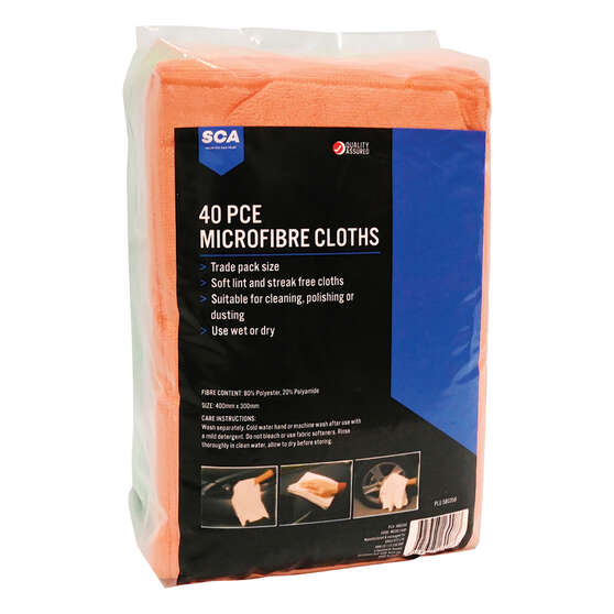 SCA Microfibre Cloths Trade 40 Pack, , scanz_hi-res