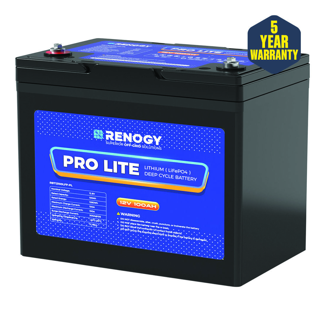 Renogy Lithium Deep Cycle Battery 12.8V 100Ah, , scanz_hi-res