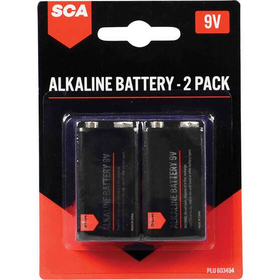 SCA Alkaline 9V Batteries 2 Pack, , scanz_hi-res