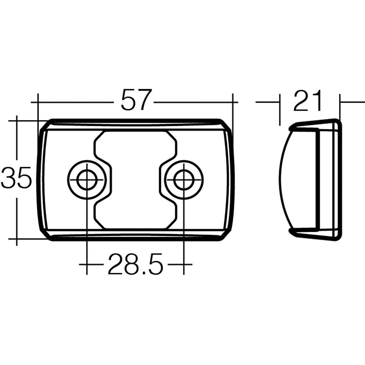 Narva Side Marker - LED, Red / Amber, 10-30V, , scanz_hi-res