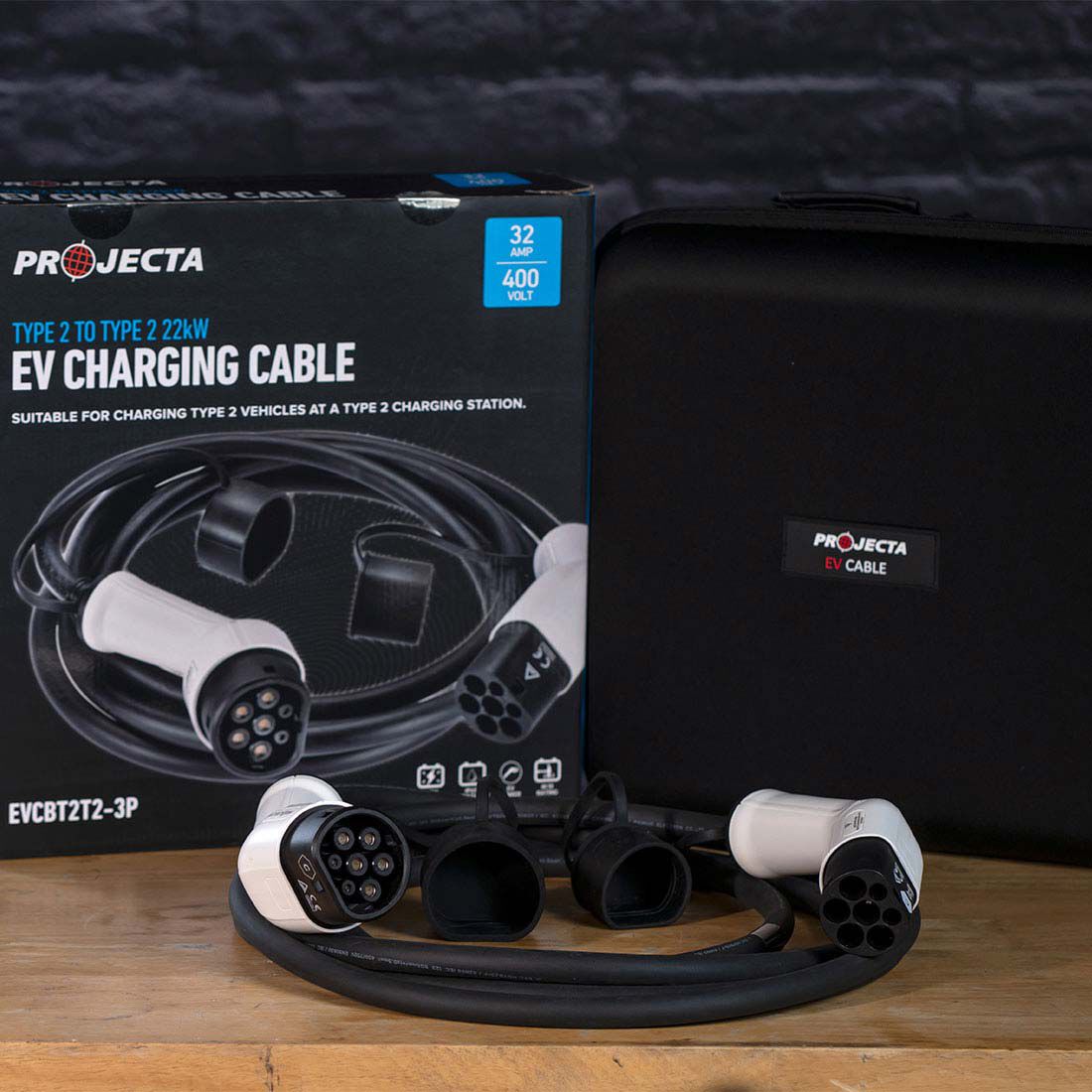 Projecta Electric Vehicle Charging Cable 3-Phase Type 2 Inlet To Type 2 Outlet, , scanz_hi-res