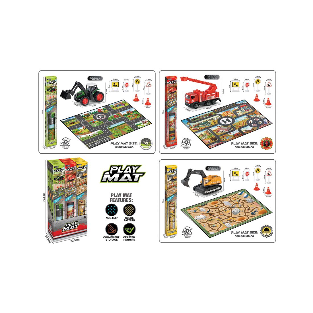 Micro World Playmat with Vehicle Assorted, , scanz_hi-res